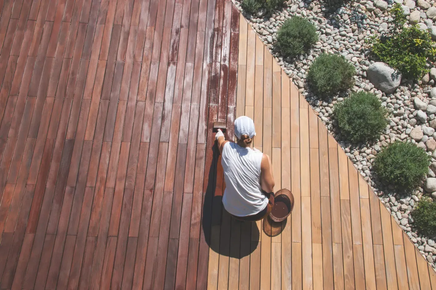 Professional wood staining service
