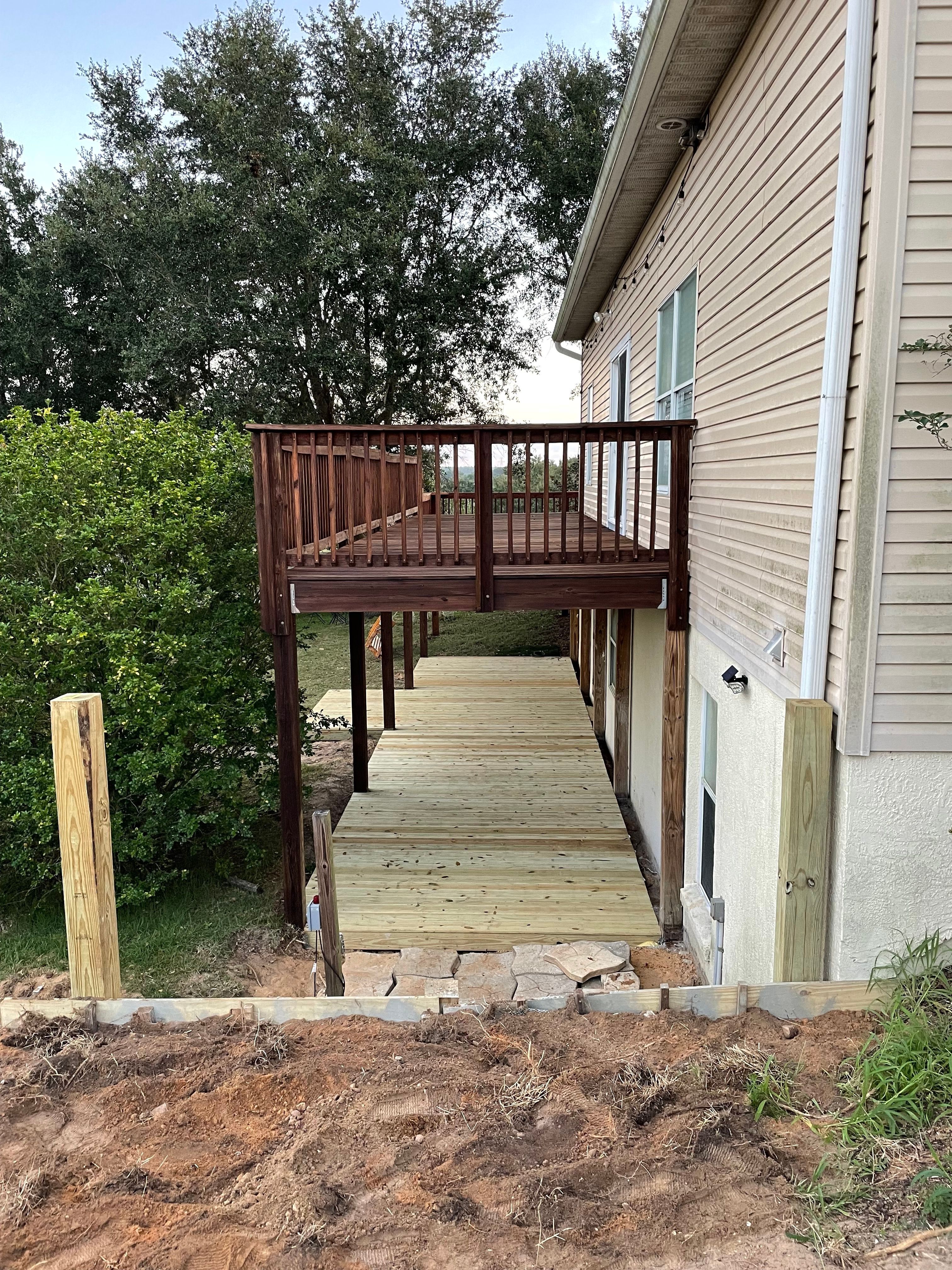 Staining old wood (deck)